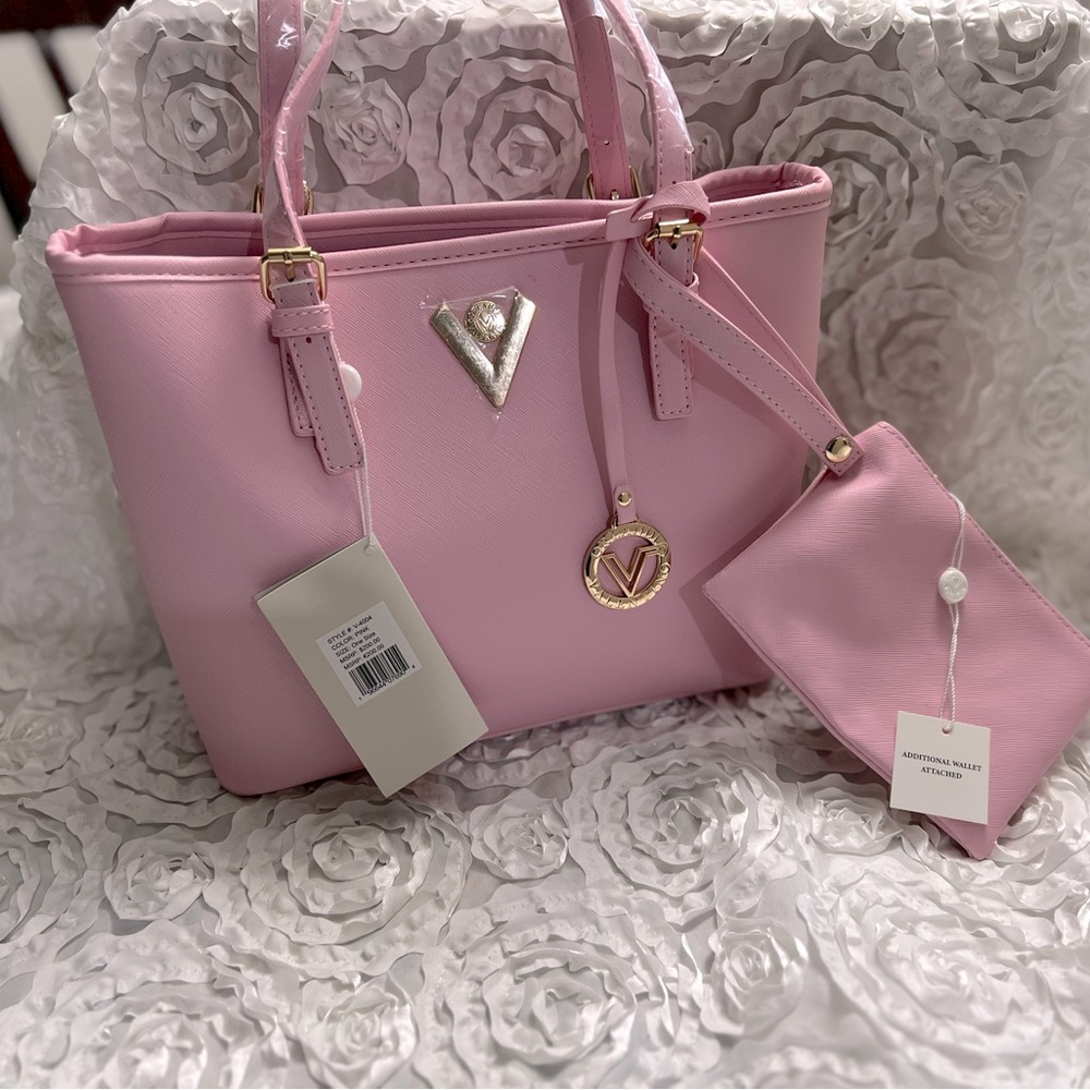 Valentino Orlandi NWT Pink Tote Bag With Wallet - MSRP $200